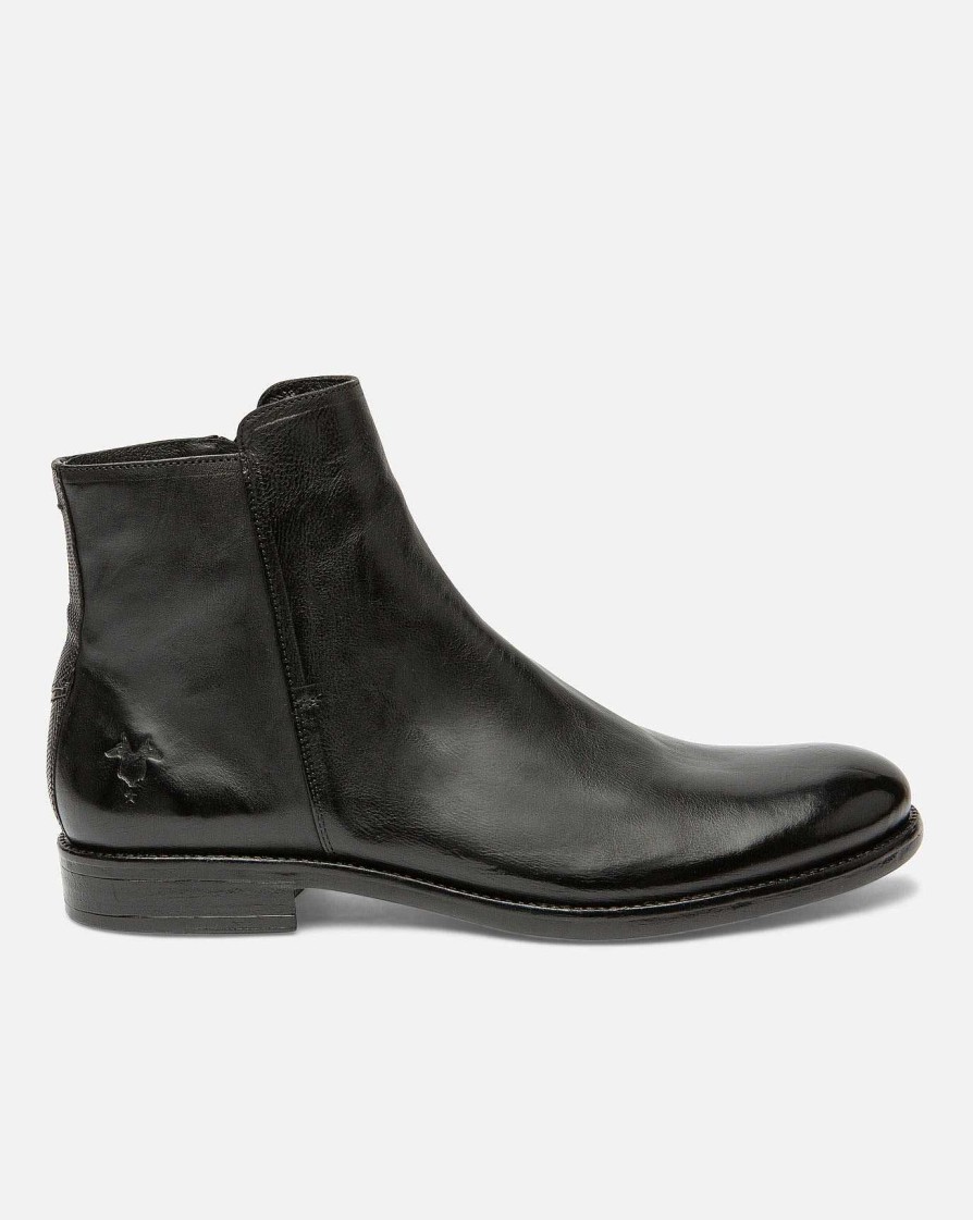 KOST Men'S Black Leather Chelsea Boots Clearance