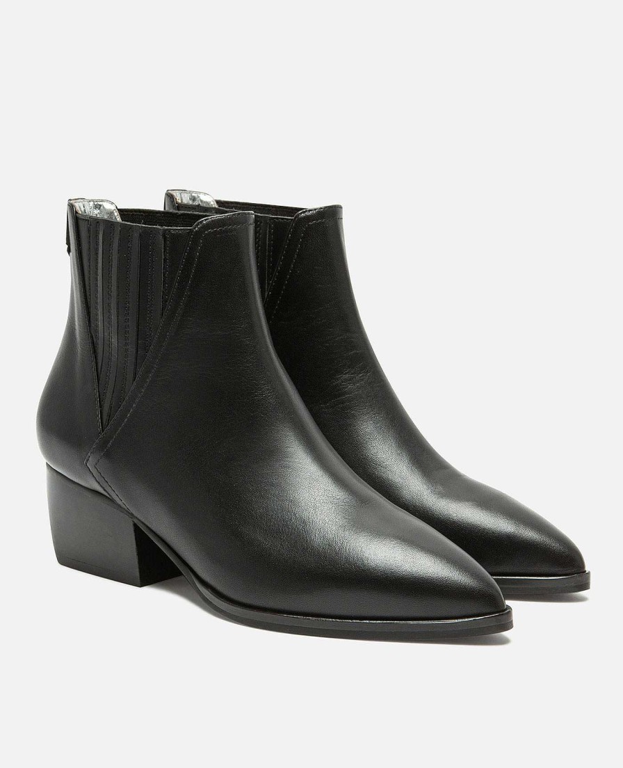 KOST Women'S Black Leather Chelsea Boots Best