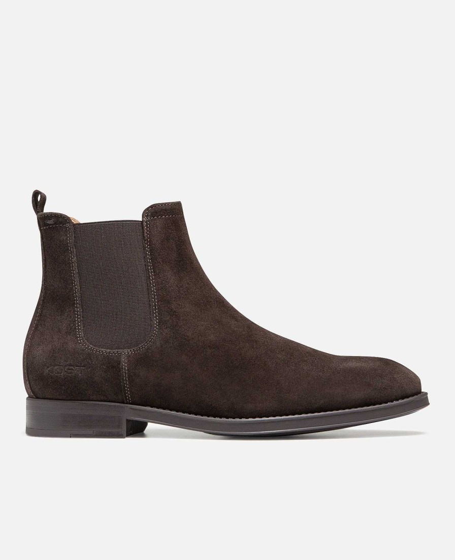 KOST Men'S Brown Suede Chelsea Boots Hot