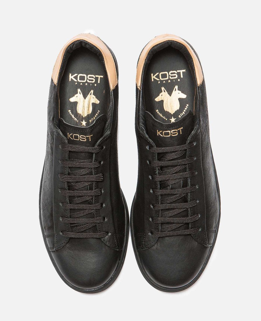 KOST Men'S Black Vegetable Tanned Leather Sneakers Best