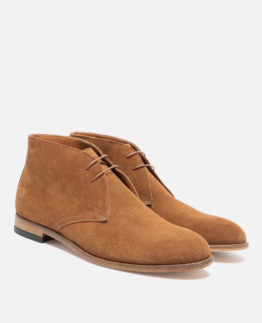 KOST Men'S Cognac Suede Chukka Boots Hot