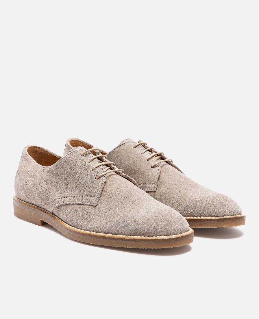 KOST Men'S Suede Taupe Derby Shoes Hot