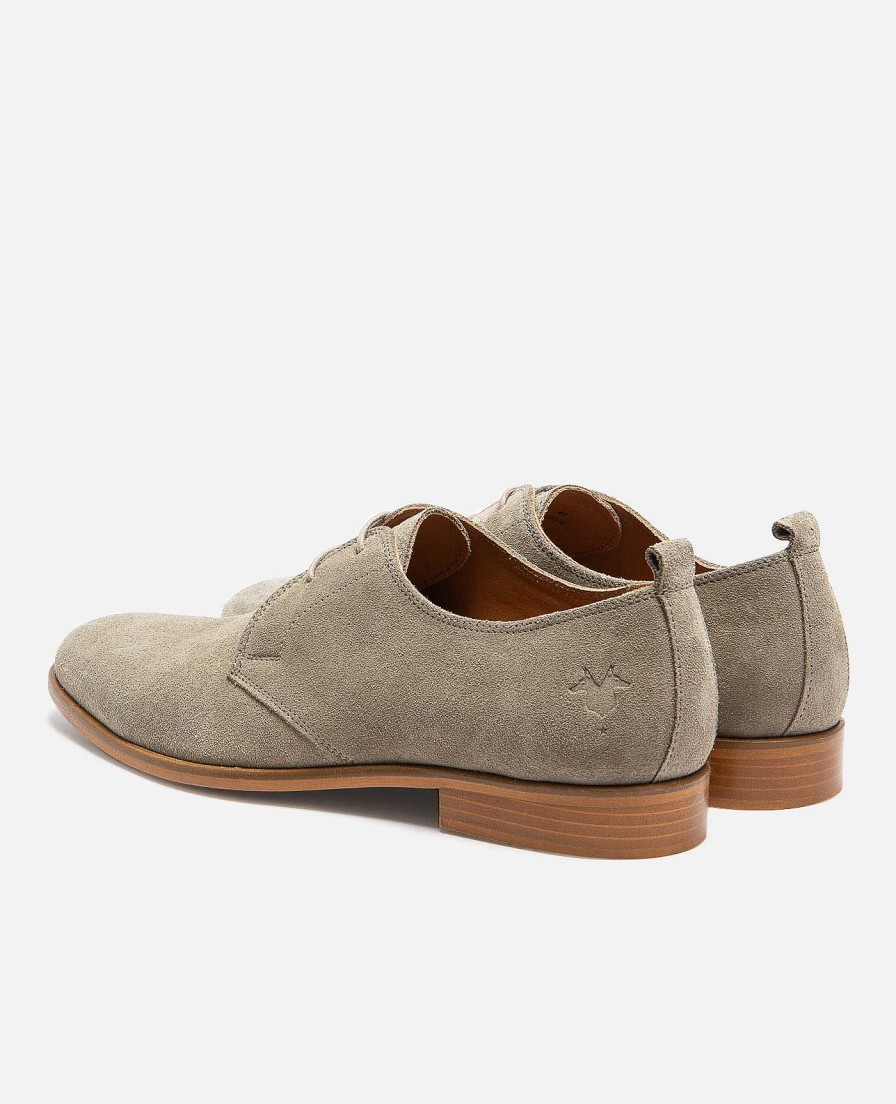 KOST Men'S Khaki Suede Derby Shoes Clearance