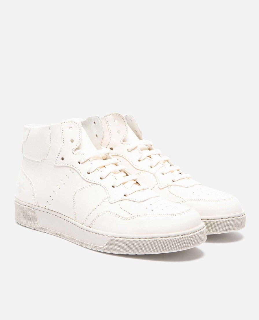 KOST Women'S White Vegetable Tanned Leather Sneakers Wholesale