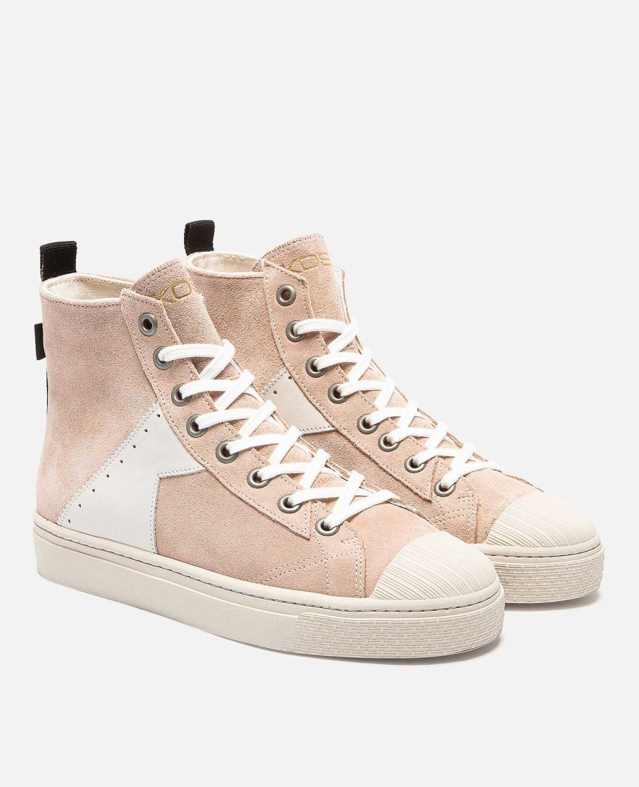 KOST Women'S Pink Suede Eco-Friendly Sneakers Clearance