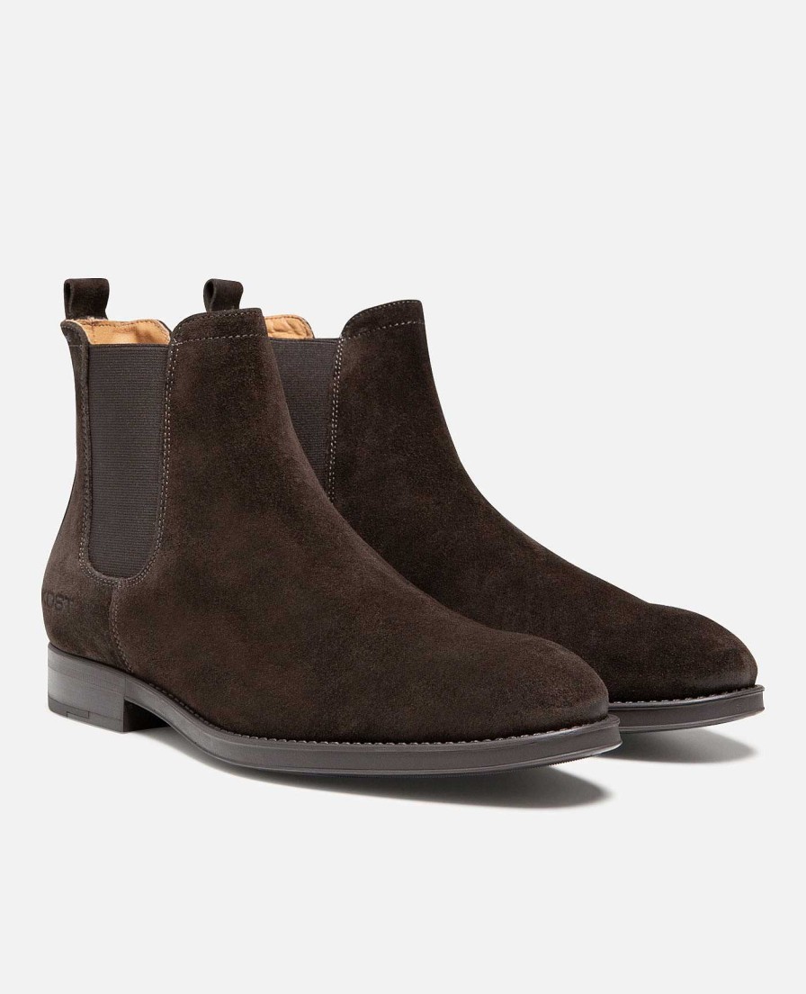 KOST Men'S Brown Suede Chelsea Boots Hot