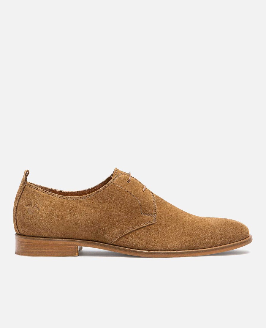 KOST Men'S Brown Suede Derby Shoes Clearance