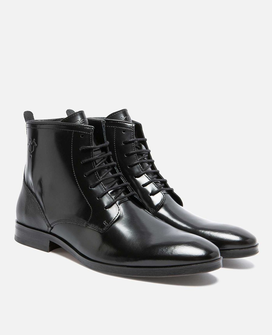 KOST Men'S Black Leather Boots Wholesale