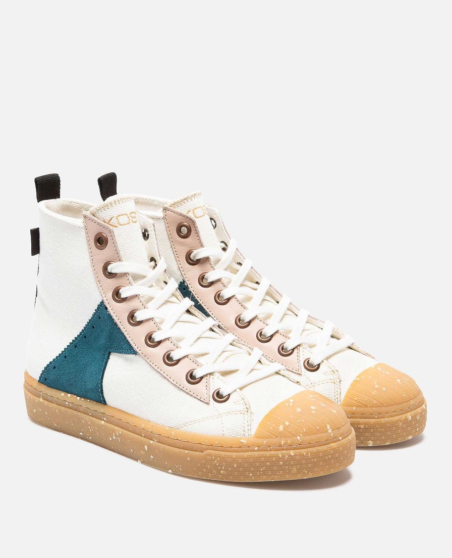 KOST Women'S Off-White Oeko-Tex Canvas Sneakers Clearance