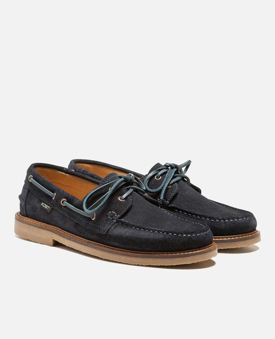 KOST Men'S Blue Suede Boat Shoe Online