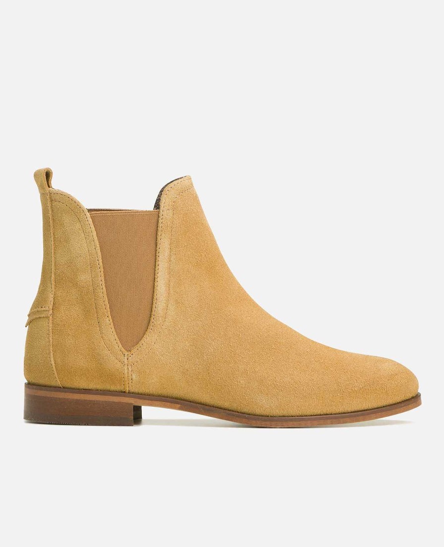 KOST Women'S Yellow Suede Chelsea Boots New