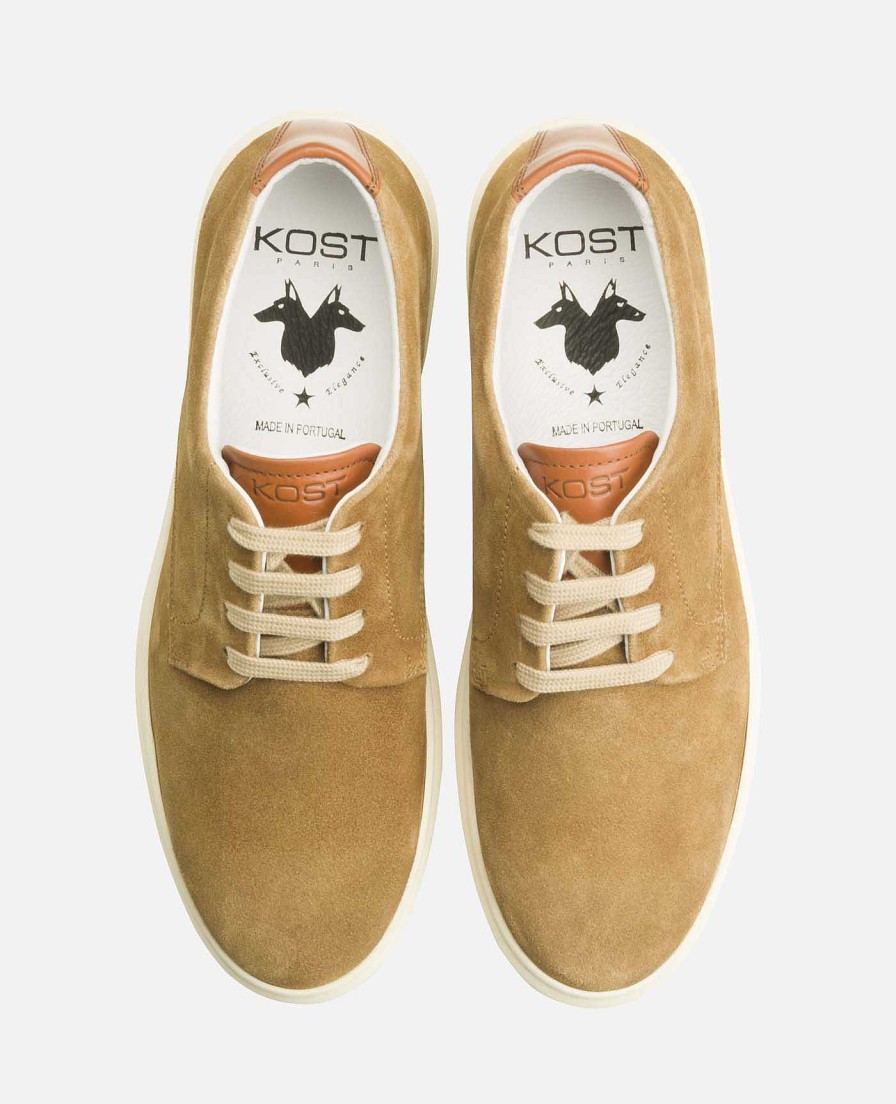 KOST Men'S Suede Taupe Sneakers Clearance